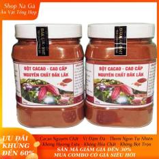 Combo 1kg Bột Cacao Nguyên Chất Đăk Lăk Loại 1: Thơm ngon, Bổ Dưỡng, Vị Đậm Đà (2 hủ 500gr) Shop Na Gà
