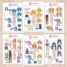 Búp bê giấy Set BBG 0005