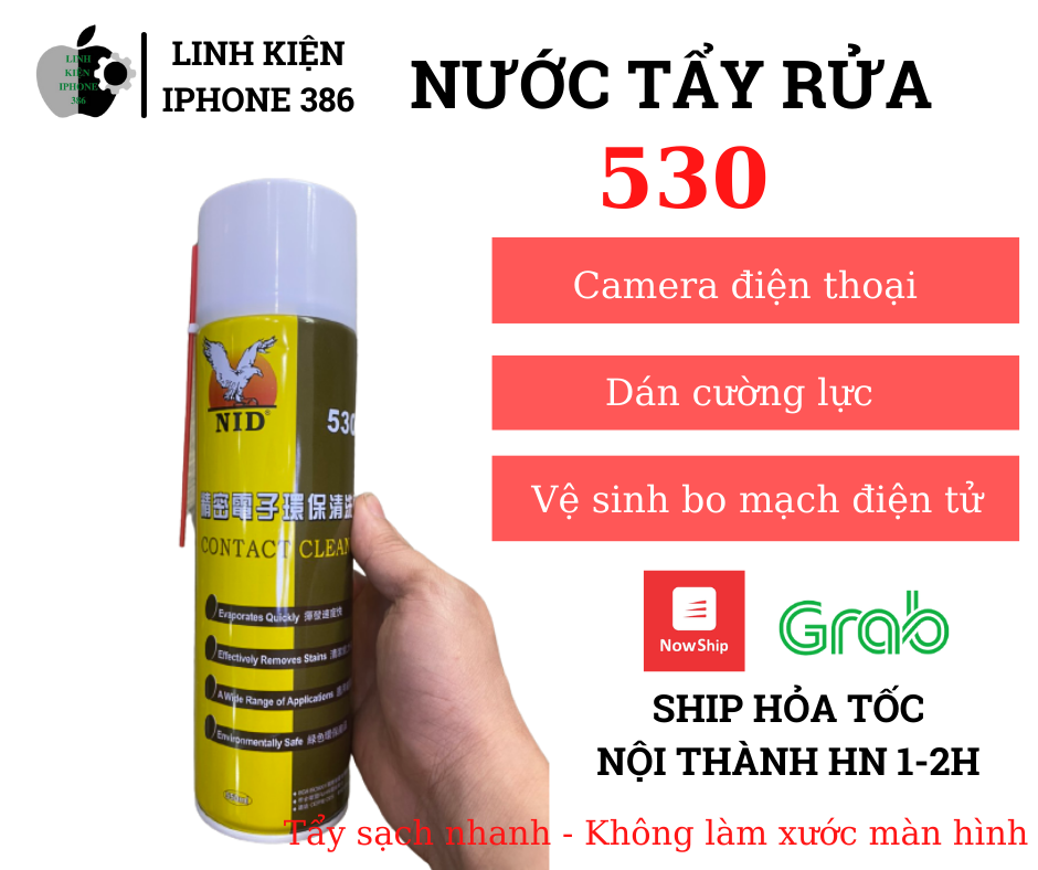Nước tẩy rửa 530 (550ml) – Dung dịch vệ sinh keo, kính, màn hình chính hãng
