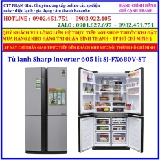 Tủ lạnh Sharp Inverter 605 lít SJ-FX680V-ST HÀNG CHÍNH HÃNG
