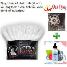 Bông Mỹ vape_Bacon Prime 100% – Tặng kèm 1 Hộp 48 chiếc coils ( 24 cặp ) + 1 chai Tinh Dầu mỹ 60ml = eco kit 90w_vgod_pen_pod_22 smok_tesla_80w_40w_100w_200w_90w_100k_shisha_mini_rẻ_bộ_iqos_rda_rdta_coil_bông