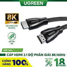 Cáp HDMI 2.1 hỗ trợ 8K/60Hz dài 1-3m UGREEN HD140 – Hàng phân phối chính hãng – Bảo hành 18 tháng