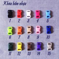 Khóa paracord nhựa làm vòng tay sinh tồn, mời khách vào chọn màu ạ