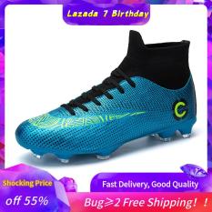 ĐÁNH Mới Con Trưởng Thành nam Đá Bóng Ngoài Trời Cleats Giày Cao Hàng Đầu TF/FG Giầy Đá Bóng Luyện Tập Thể Thao Giày sneakers plus Size 36-45 {Miễn Phí Vận Chuyển}