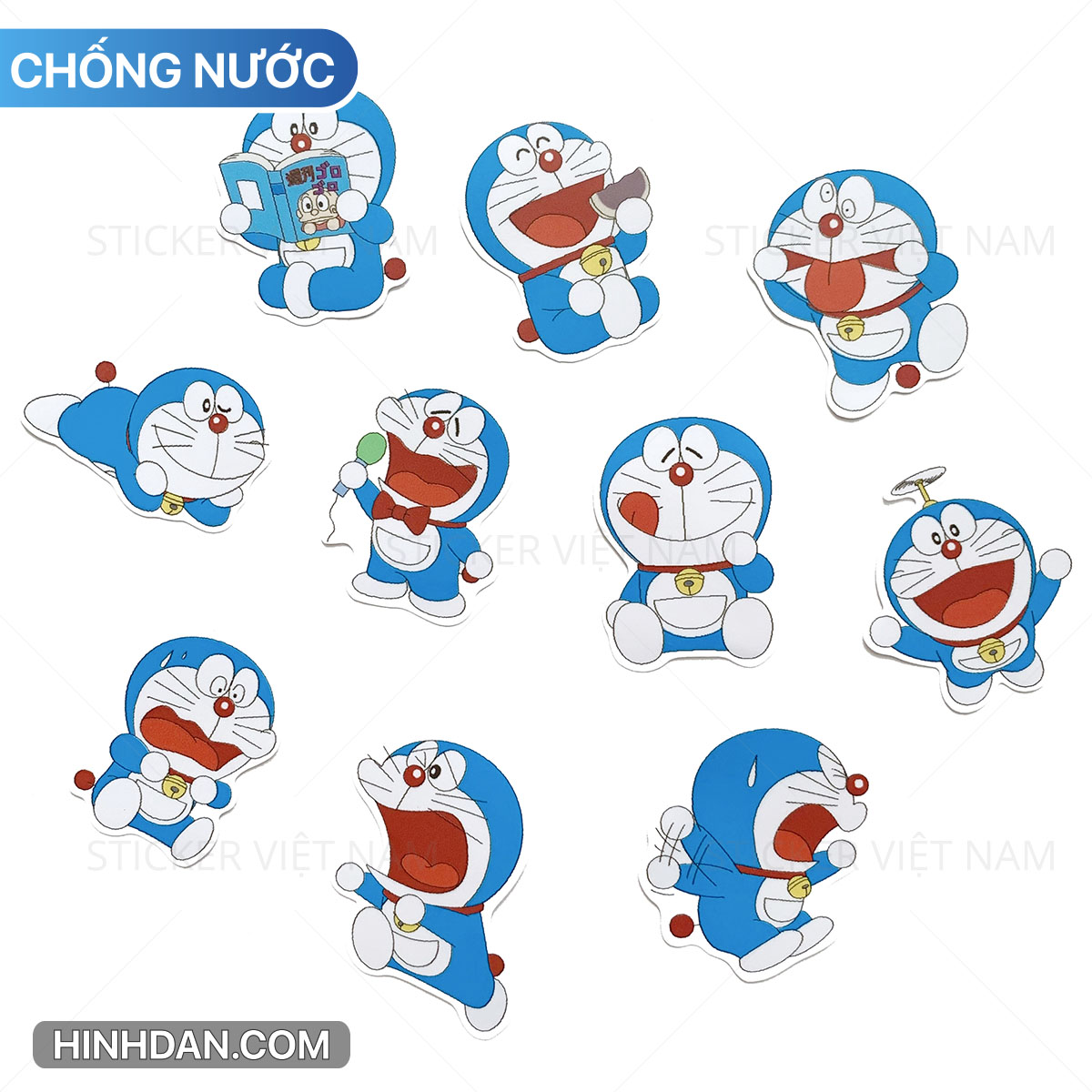 Bán Sticker Doraemon Dễ Thương (Bộ Mới 2021) Kích Thước Từ 5Cm Tới 8Cm, Bộ  Hình Dán Mèo Máy Thông Minh Decal Nhựa Chất Lượng Cao, Chống Thấm Nước,  Hình Ảnh Đa