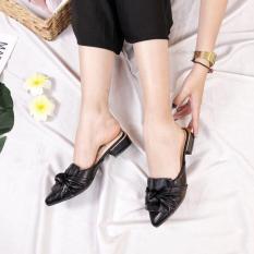 GIÀY SỤC DA NƠ XOẮN 2 MÀU CỰC XINH