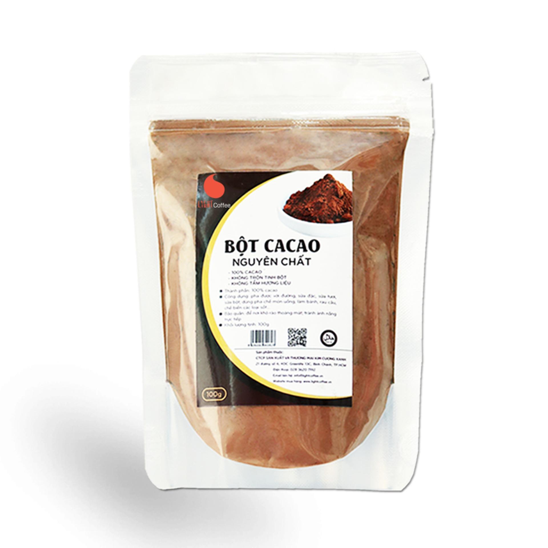 [MUA 2 TẶNG CACAO SỮAÌ] Bột cacao nguyên chất Light Cacao, không pha trộn tạp chất , không đường ,...