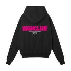 Áo Hoodie BASIC Mũ Trùm Đen/Hồng Neon Nỉ Cotton – HIGHCLUB Brand Chính Hãng