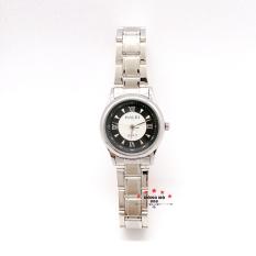 Đồng hồ nữ HALEI dây kim loại thời thượng ( HL489 dây trắng mặt đen ) – TẶNG 1 vòng tỳ hưu phong thuỷ