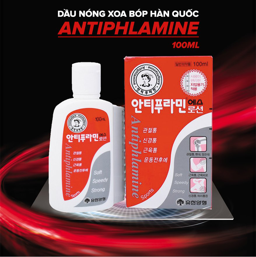 [200ml] Bộ 2 chai dầu nóng Hàn Quốc xoa bóp massage Antiphlamine | Chai 100ml | TORO FACTORY