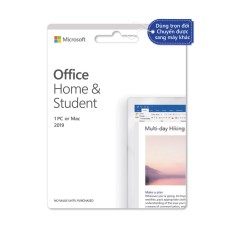 Phần mềm Office Home & Student 2019 |Dùng vĩnh viễn| Dành cho 1 người, 1 thiết bị |Word, Excel, PowerPoint