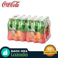 Thùng 24 Chai Trà Đào Và Hạt Chia Fuzetea+ 350ml