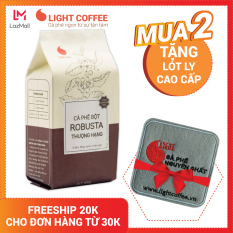 Cà phê 100% nguyên chất Light Coffee , cà phê bột Robusta Thượng hạng ,pha phin uống liền,đặc biệt không tẩm ướp hương liệu – Gói 100g