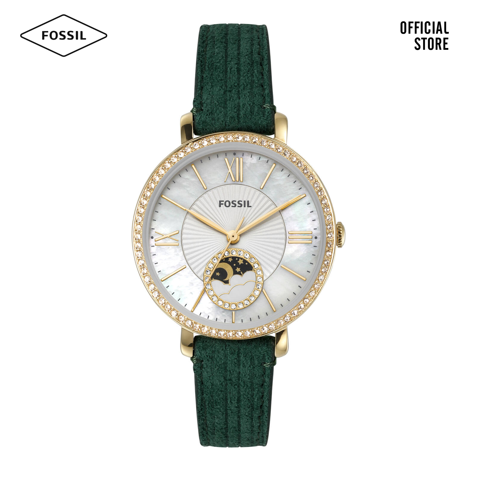 Đồng hồ nữ Fossil JACQUELINE ES5244 dây da - màu xanh