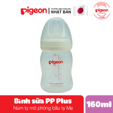 Bình sữa cổ rộng PP Plus Pigeon 160ml
