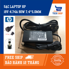 [FREESHIP]Sạc laptop HP chân kim to giá rẻ TechShop công suất 19V 4.74A kích thuớc chân sạc 7.4*5.0mm