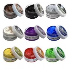 sáp vuốt tóc màu 9 màu cho quý khách chọn: màu Xám khói – Bạch kim – Tím – Xanh lam- Xanh rêu – Vàng – cafe – đỏ – đen
