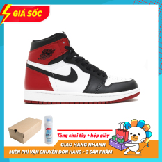Giày Thể Thao Sneaker Nam Nữ Jordan1 Cao Cổ Màu Đỏ Đen