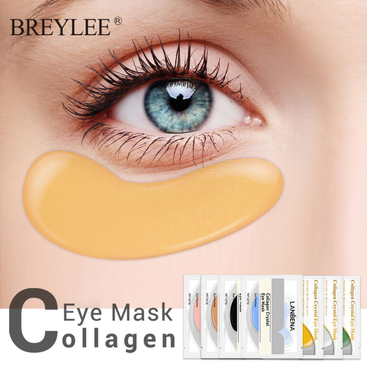 BREYLEE Mặt nạ mắt Collagen và vàng 24k giúp xóa mờ quầng thâm, bọng mắt đồng thời nâng cơ và...