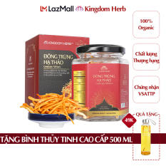 Đông trùng hạ thảo Kingdom Herb chính hãng hộp 10g, nấm đông trùng hạ thảo sấy thăng hoa thượng hạng