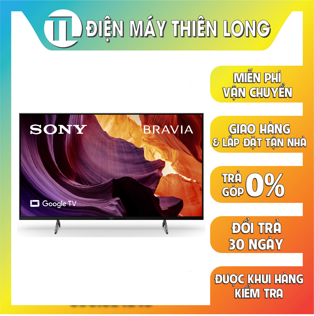 [HCM] [Trả Góp] Google Tivi Sony 4K 50 Inch KD-50X81DK