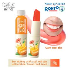 Son dưỡng chiết xuất trái cây Lipice Sheer Color Fruit Juice Orange 4g (Cam Tươi Tắn)