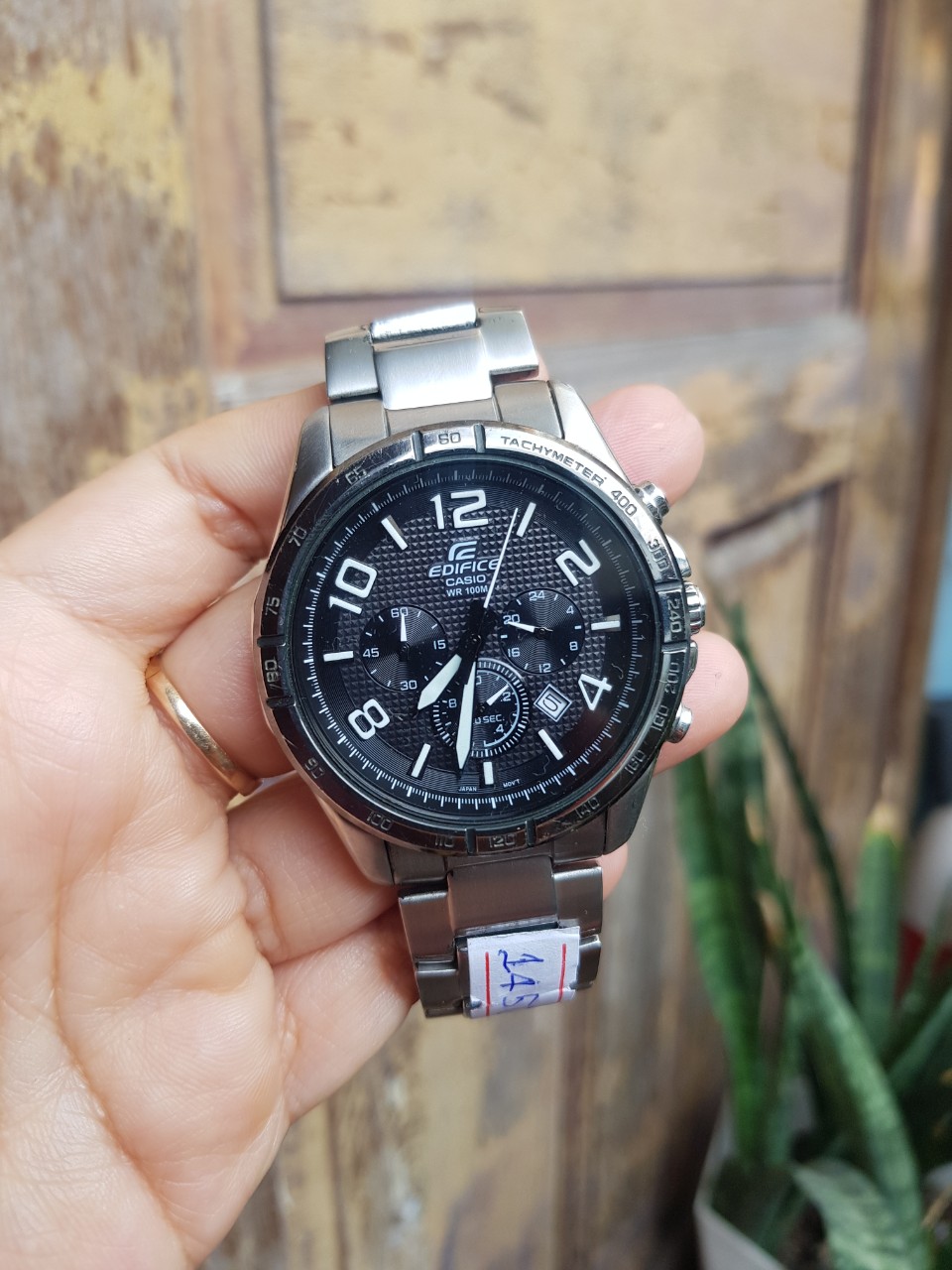 Đồng hồ nam cao cấp, hiệu Casio EFR 516, đồng hồ si Nhật, mặt tròn màu đen, size mặt 44mm,...