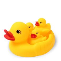 Bộ đàn vịt đồ chơi nhà tắm bóp kêu chút chít cho bé