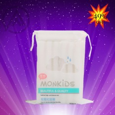 Bông tẩy trang 100% cotton 3 lớp mềm mịn thấm hút cực tốt 100 miếng/bịch – Thương Hiệu MONKIDS