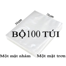 Bộ 100 túi hút chân không một mặt nhám rộng 20cm dài 30cm dùng được cho tất cả các máy hút chân không trên thị trường