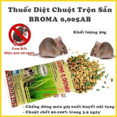 Thuốc diệt chuột Broma 0,005 AB, thuốc trừ chuột trộn sẵn thế hệ mới, hiệu quả cao (gói 50g) – Shop Mơ 9x