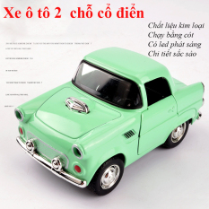 Xe mô hình đồ chơi ô tô 2 chỗ chất liệu kim loại chạy cót có led phát sáng, phong cách cổ điển, màu sắc đa dạng, đẹp, có thể làm đồ trưng bày, tặng làm kỉ niệm. (màu ngẫu nhiễn)