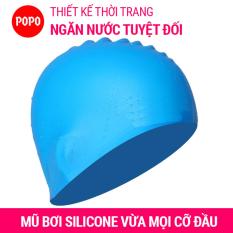 Nón bơi mũ bơi trơn silicone chống thống nước cao cấp CA31 POPO Collection