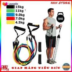 Bộ dây tập gym ngũ sắc tập thể hình tập gym đa năng dành cho nam và nữ