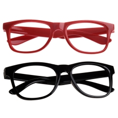 2 Pcs Stylish Boys Girls Children Kids Party Accessories Glasses Frame No Lenses New – Red & Black