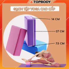 Gạch tập yoga cao cấp, gạch tập yoga cứng cáp dụng cụ tập Yoga tại nhà TOPBODY – GACHT01