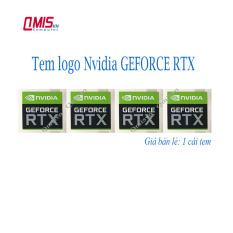 1 CÁI TEM LOGO Nvidia Geforce RTX Graphics 1.7*1.7cm – Tem dán logo card đồ họa cho Laptop PC – STICKER