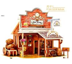 Mô Hình Đồ Chơi Thông Minh Lắp Ghép Lắp Ráp Trang Trí Nhà Gỗ DIY Robotime – Quán Rượi – Bar