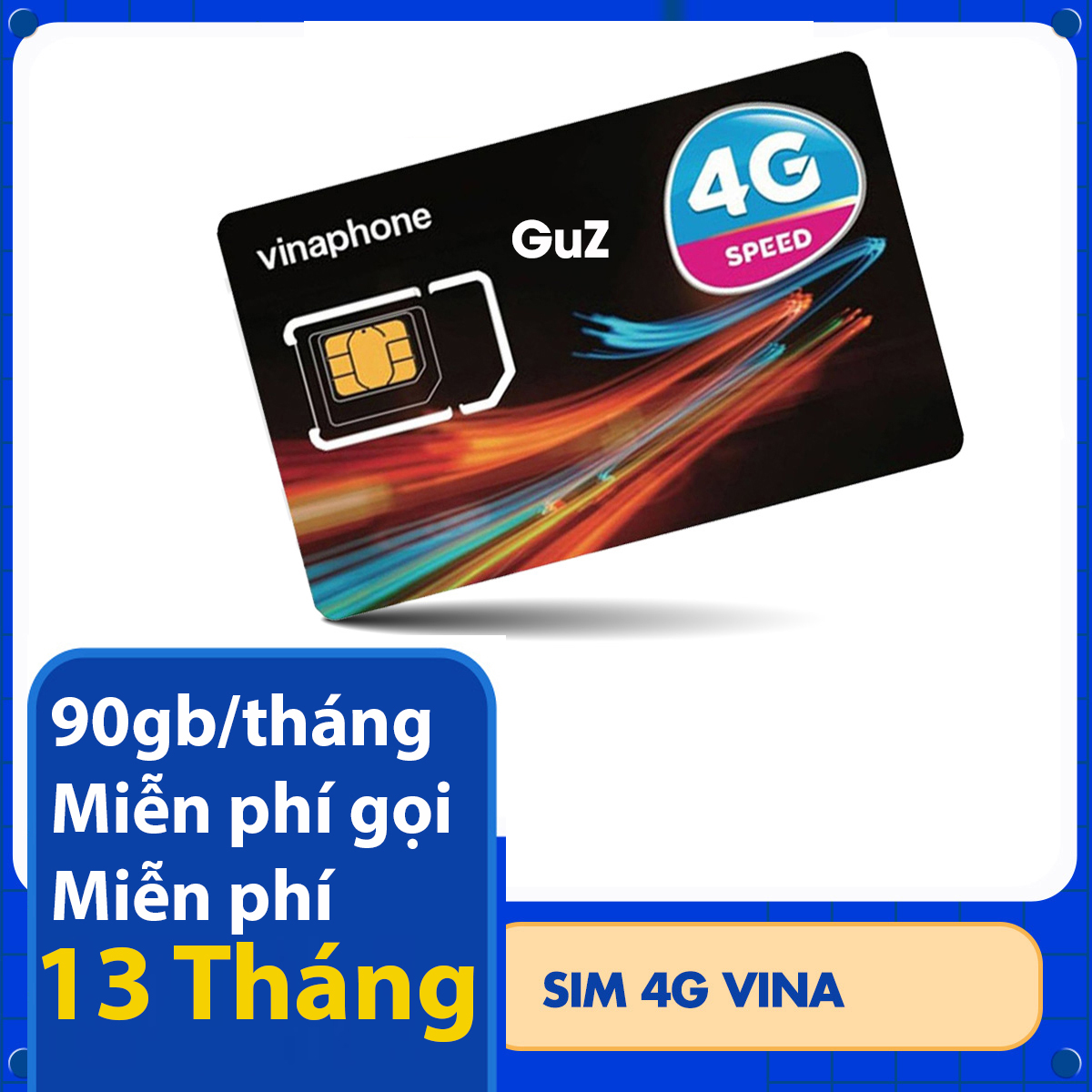 Sim 4G Vinaphone D89y 3GB/ngày trọn gói +Miễn phí gọi Free tỷ Gb tiktok , youtube zalo , my tv