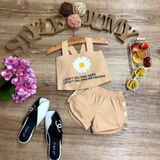 Bộ 2 dây hoa cúc chất cotton co dãn 4 chiều cho bé từ 8-18kg