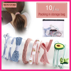 Combo Bộ 10 Cột Tóc Hàn Quốc Xinh Xắn Kèm Túi Zip, Phụ Kiện Tóc Nữ Dễ Thương