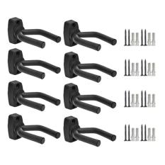8 x Guitar Hanger Hook Holder Wall Mount Display Acoustic Guitar Stand Ukulele Bass Mandolin Banjo Wall Mounts Hangers Black