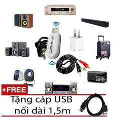 Bộ USB thu bluetooth 4.0 Music Receiver âm thanh cao cấp + tặng cáp USB nối dài và jack bông sen