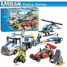 Bộ xếp hình City Police – Xe lưu động cảnh sát chở trực thăng giám sát