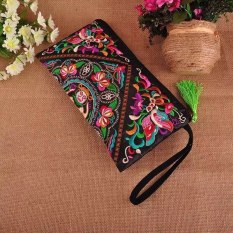 Vintage Embroidered Envelope Bag For Women Ethnic Style Shopping Purse Coin Card Phone Wallet Lady Clutchclutch Party Dinner Bag