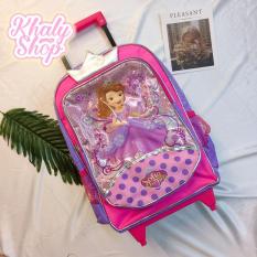 BALO KÉO 16” CÔNG CHÚA SOFIA PRINCESS VƯƠNG MIỆNG XÁM NỔI MÀU HỒNG TÍM CHO TRẺ EM BÉ GÁI (THÁI LAN) – 1190SFNG6008598 (30x15x40cm)