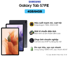 Máy Tính Bảng Samsung Galaxy Tab S7 FE LTE T735 (4GB/64GB) – Hàng chính hãng