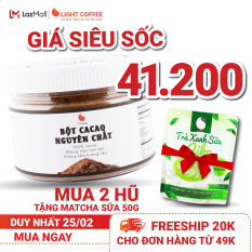 [MUA 2 TẶNG MATCHA SỮA] Cacao nguyên chất không đường pha chế thức uống Light Cacao tốt cho sức khỏe – hũ 150g