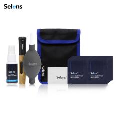 Selens Pro 5 in 1 Camera Lens Dust Cleaning Kit Pen Cloth Wipes Spray Air Blower For Lens Glasses TV Screen Eyeglasses Gadgets Monitors Tablets