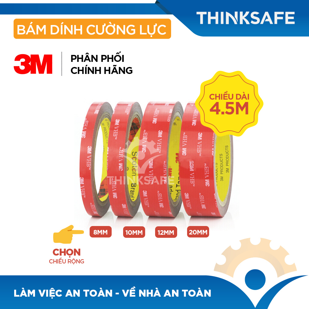 Băng keo 2 mặt siêu dính 3M - Băng dính 2 mặt VHB 5952 bám dính cường lực, Băng dính...